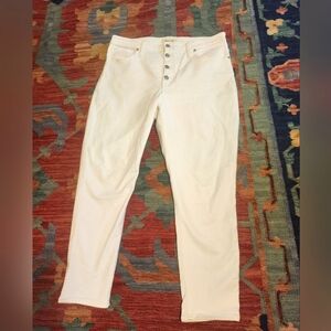 Madewell NWOT button Fly Curvy High Rise Skinny Crop Size 32